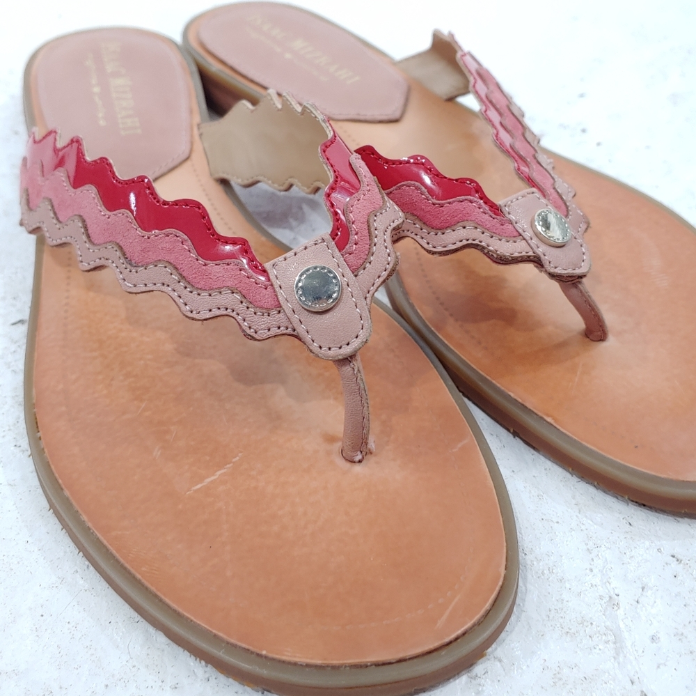 ISAAC MIZRAHI LEATHER GINA THONG SANDAL